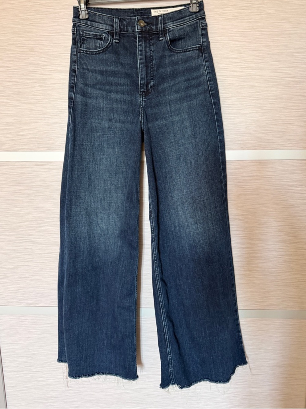 rag & bone Serena High Waist Wide Leg Jeans (Dark Wash) in sz. 25 - Picture 3 of 14